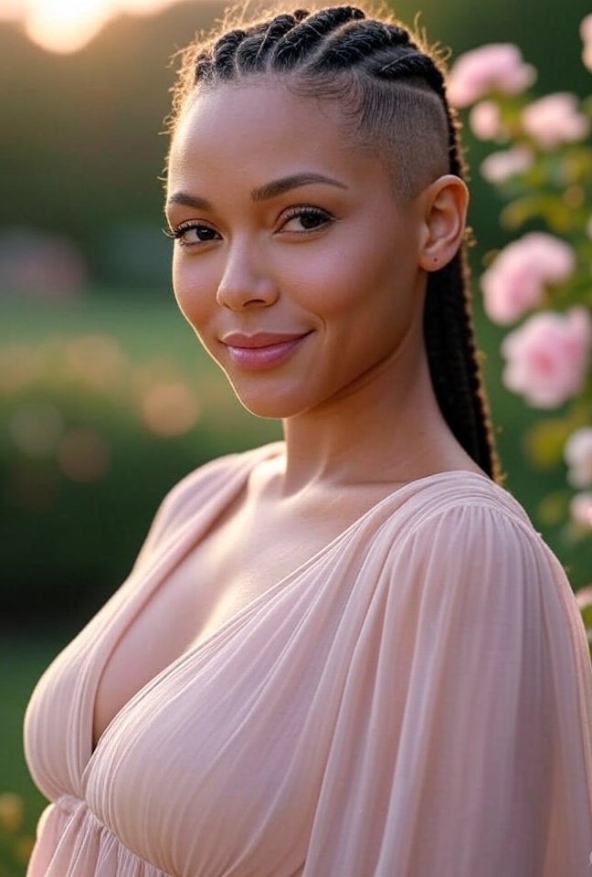15 Stunning Shaved Sides Pixie Transformations You Won't Believe! - 14. Romantic Braids with Shaved Sides