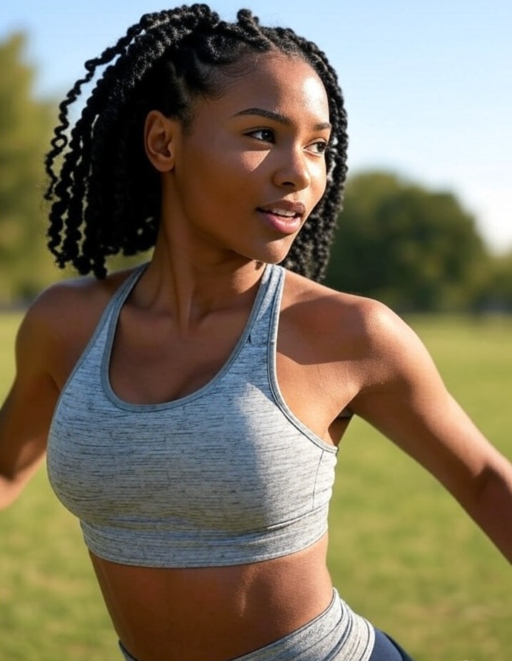 15 Stylish Short Fulani Braids with Curls for the Bold and Beautiful! -14. Sporty Fulani Braids with Defined Curls