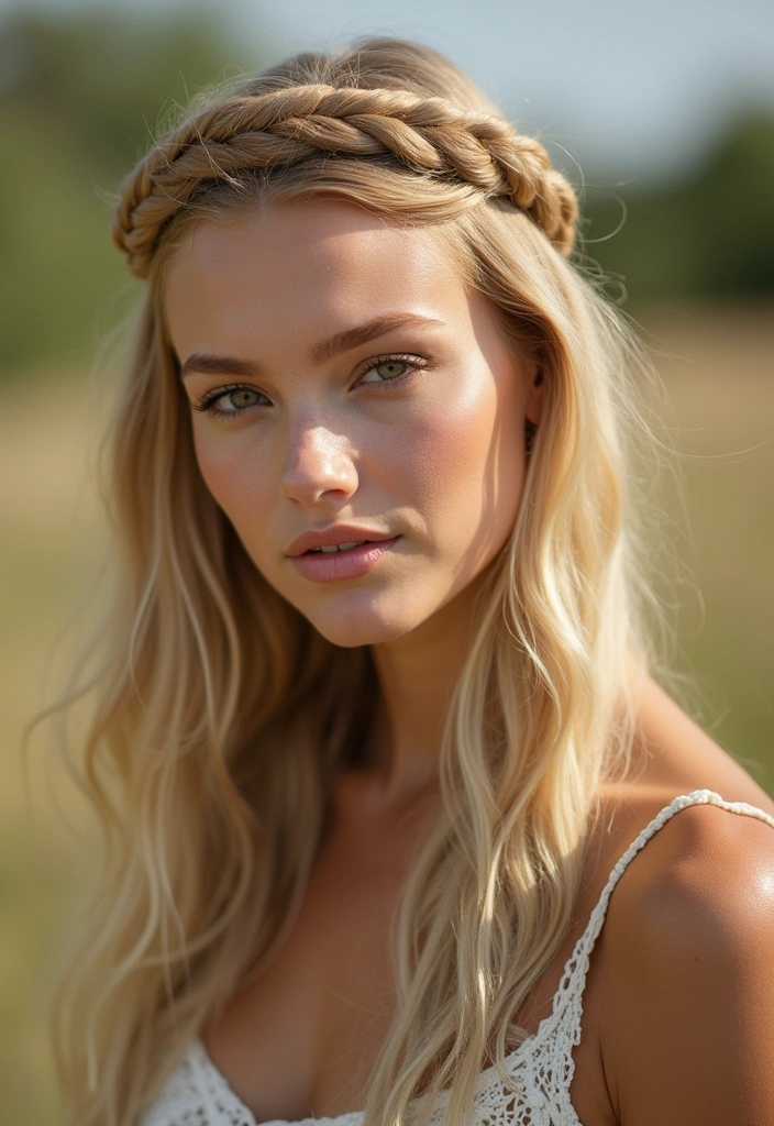 10 Irresistibly Stylish Honey Blonde Boho Braids You Need to Try Now! - 4. Bohemian Crown Braid