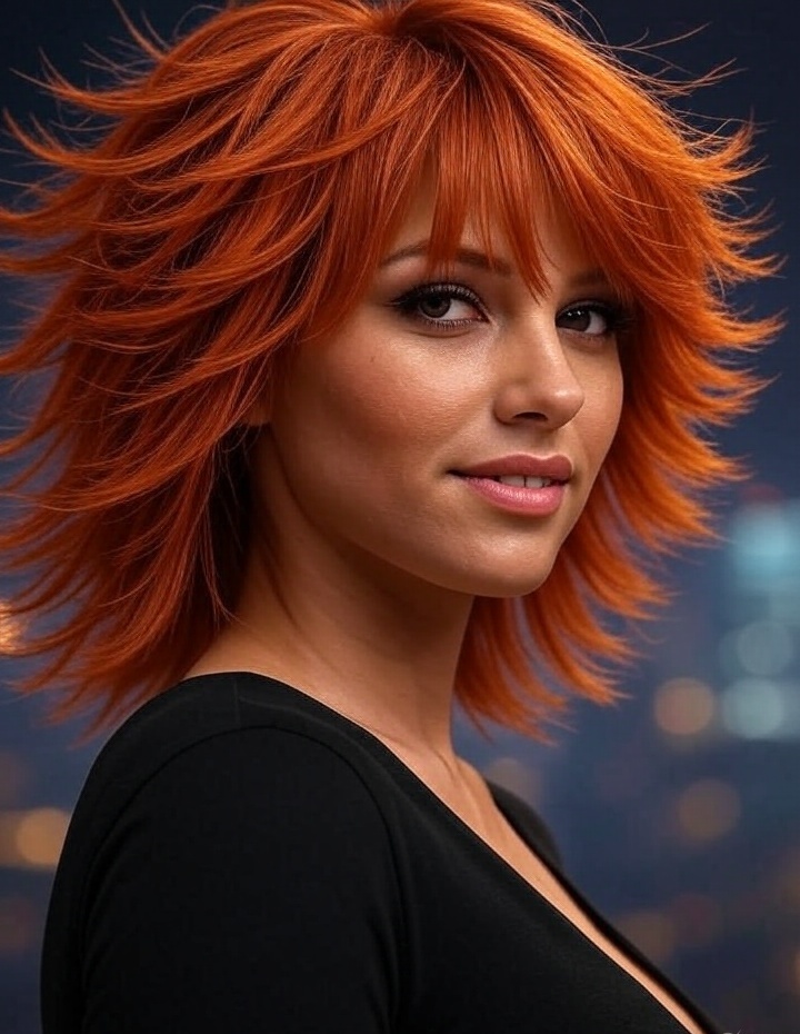 15 Fascinating Rocker Hair Trends That Will Turn Heads and Boost Your Confidence! - 5. Fiery Red Layered Hair
