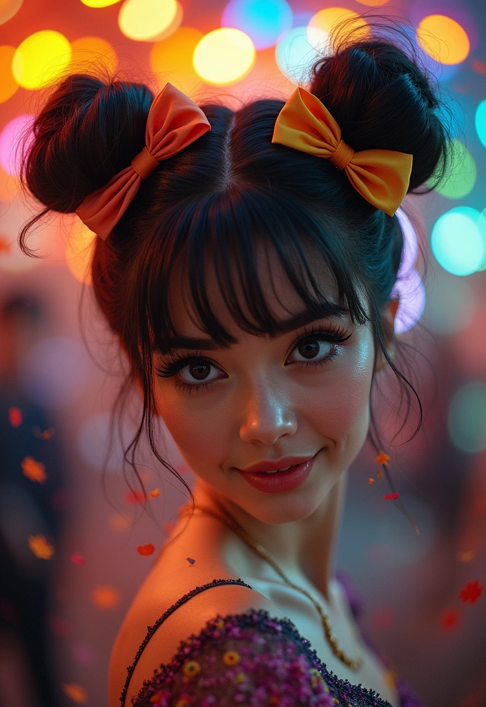 Transform Your Look: 30 stylish Halloween Hairstyles to Make You Stand Out - 7. Halloween Whimsical Space Buns