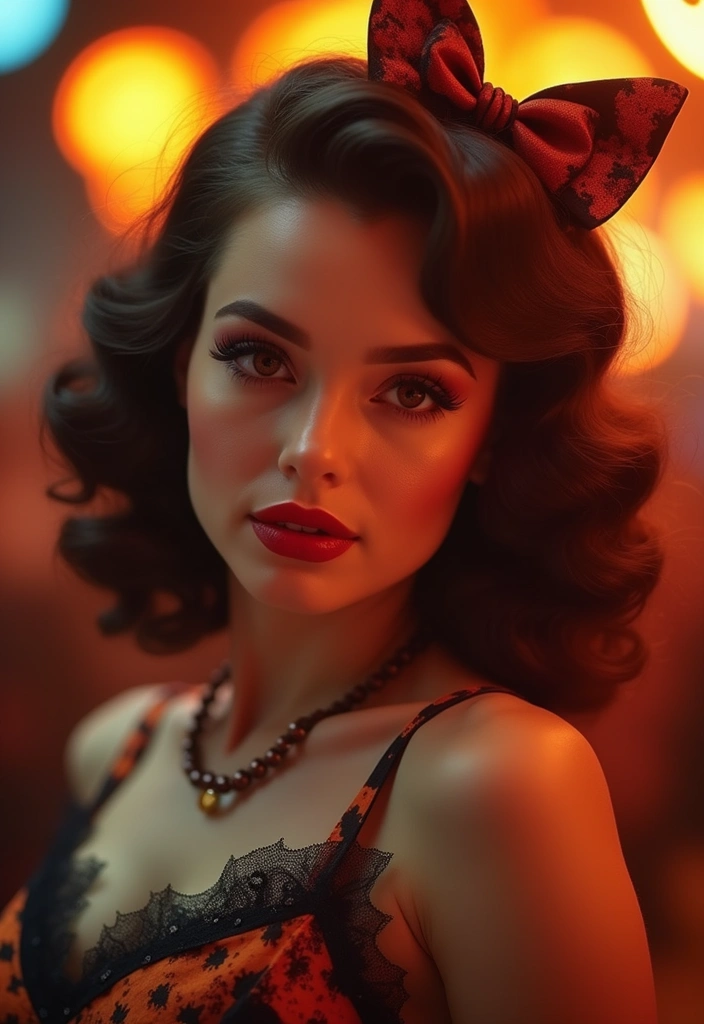 Transform Your Look: 30 stylish Halloween Hairstyles to Make You Stand Out - 9. Halloween Lush Curls with Glitter