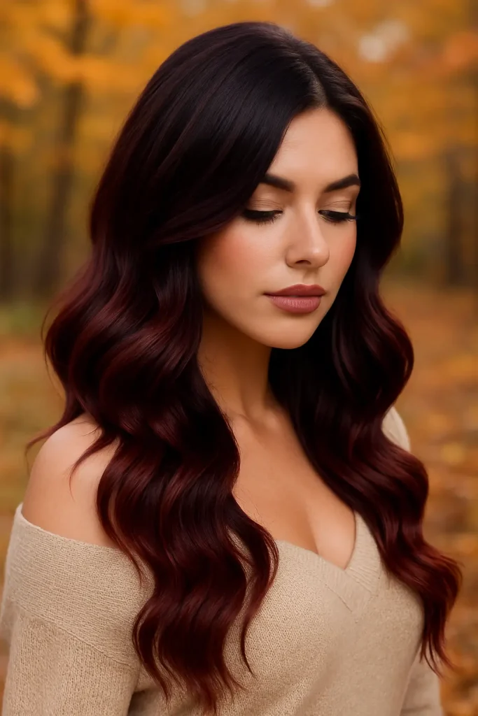 25 Bold Fall Hair Colors That Will Make You Look Incredibly Charming - 25. Burgundy Ombre