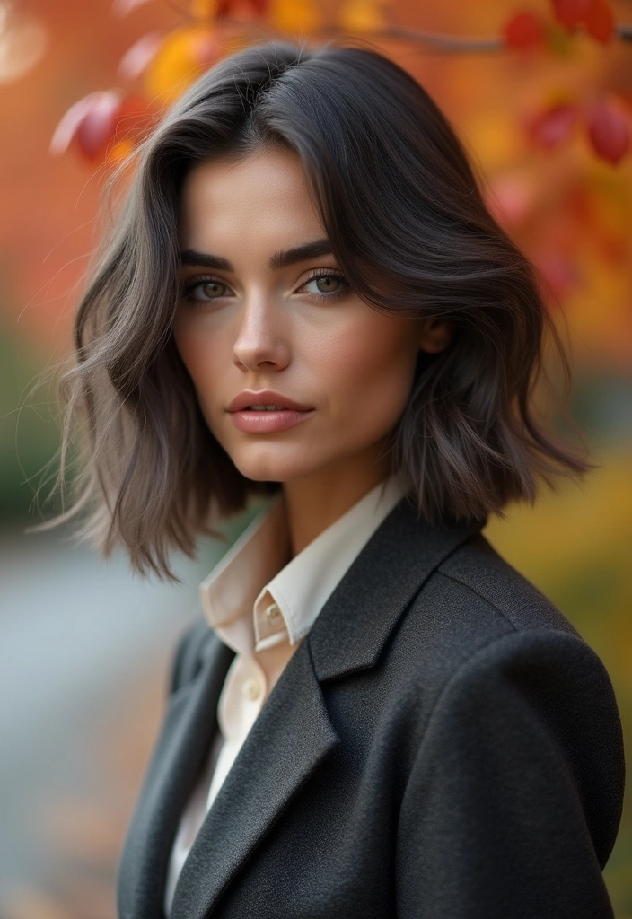 25 Bold Fall Hair Colors That Will Make You Look Incredibly Charming - 3. Charcoal Grey