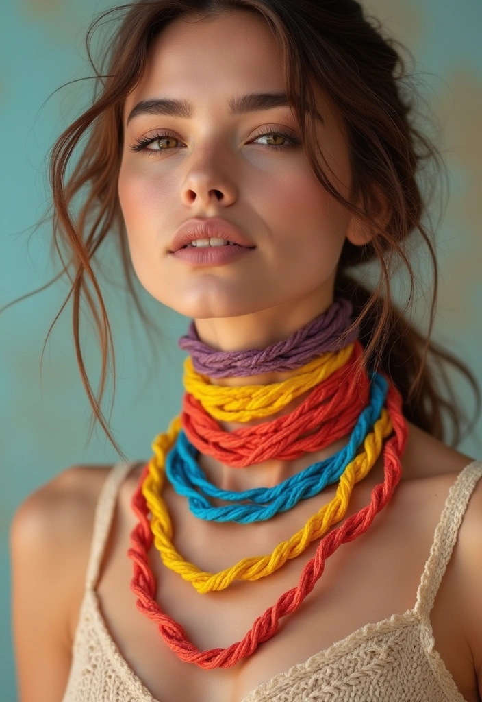 30 Must-Have Stylish Cord Necklaces for Females (You Won't Believe #15!) - 3. Color Pop Explosion