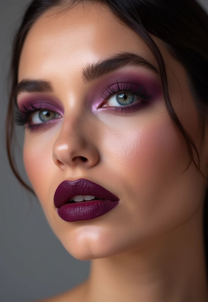 30 Very Stylish Fall Makeup Looks That Will Turn Heads This Season! - 5. Deep Plum Perfection