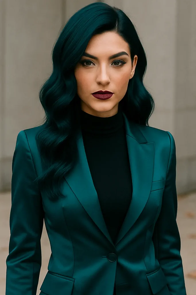 25 Bold Fall Hair Colors That Will Make You Look Incredibly Charming - 7. Deep Teal