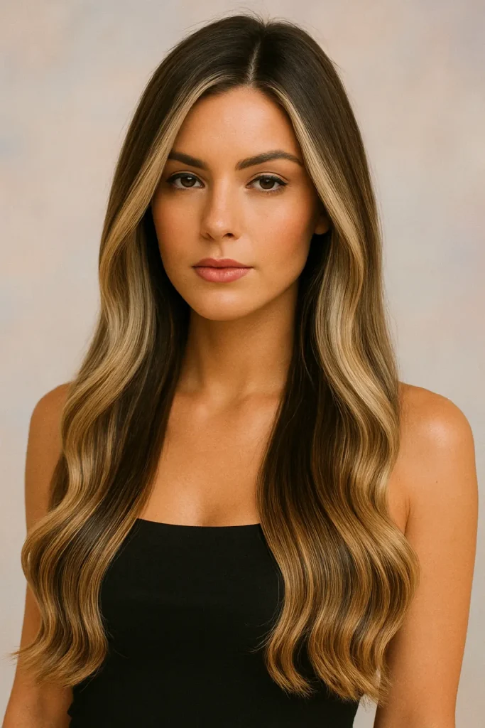30 Irresistibly stunning Long Hair Balayage Styles for Brunettes You Can't Miss! - 29. Frosted Balayage