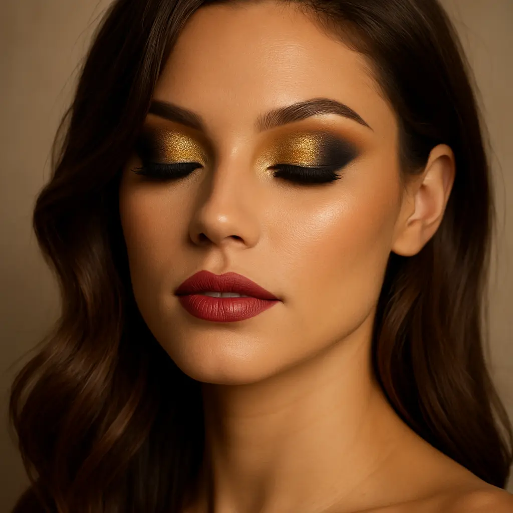30 Very Stylish Fall Makeup Looks That Will Turn Heads This Season! - 2. Golden Eyes with a Smoky Twist