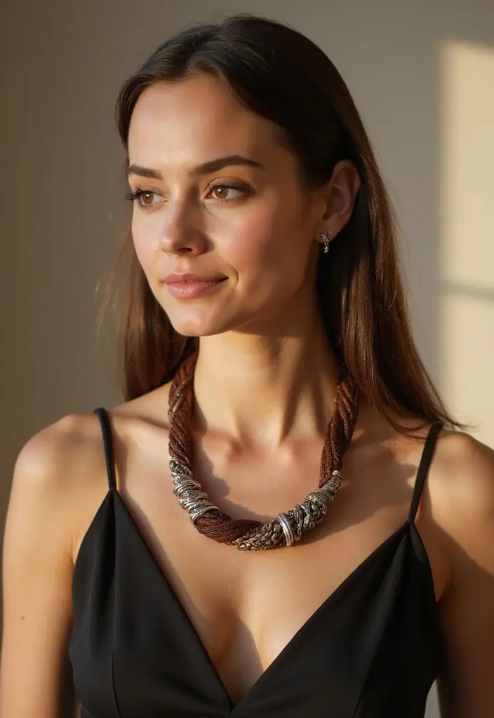 30 Must-Have Stylish Cord Necklaces for Females (You Won't Believe #15!) - 11. Mixed Media Marvels