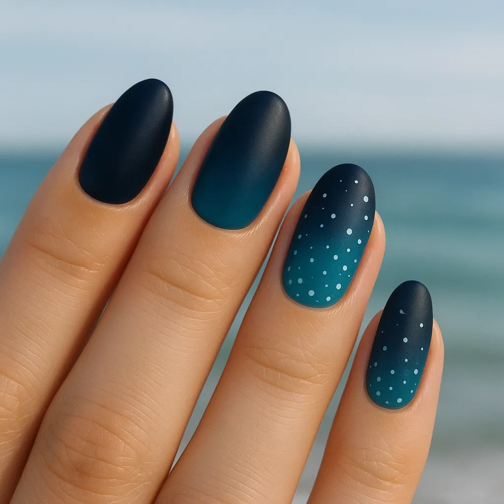 25 Beautiful Whale Shark Nails That Will Make Waves in Your Beauty Routine! - 1. Oceanic Gradient Bliss