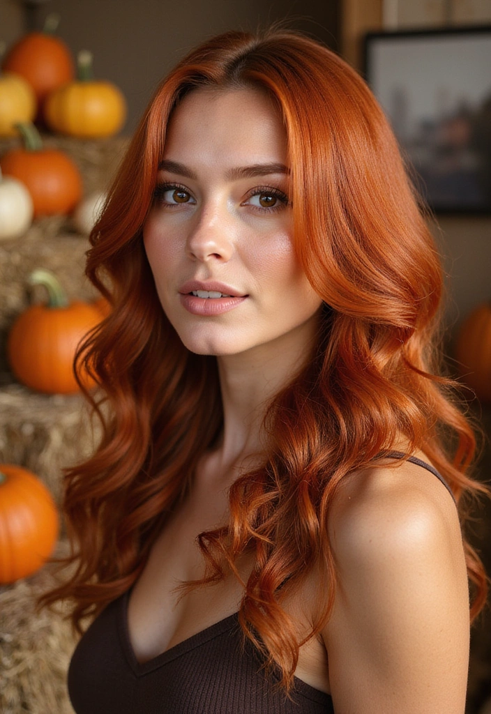 25 Bold Fall Hair Colors That Will Make You Look Incredibly Charming - 5. Pumpkin Spice