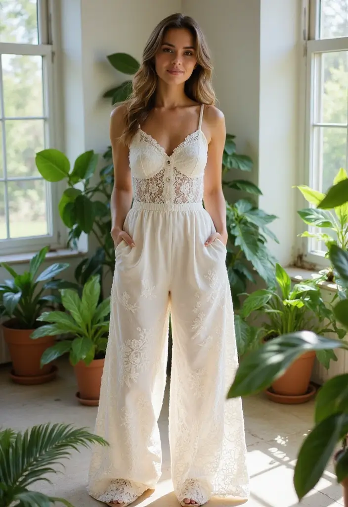 21 Stylish Broderie Anglaise Pieces That Make a Bold Statement (You’ll Love #12!) - 4. Stylish Broderie Anglaise Jumpsuit