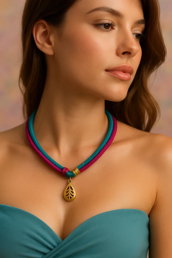 30 Must-Have Stylish Cord Necklaces for Females (You Won't Believe #15!) - 30. The Artistic Statement