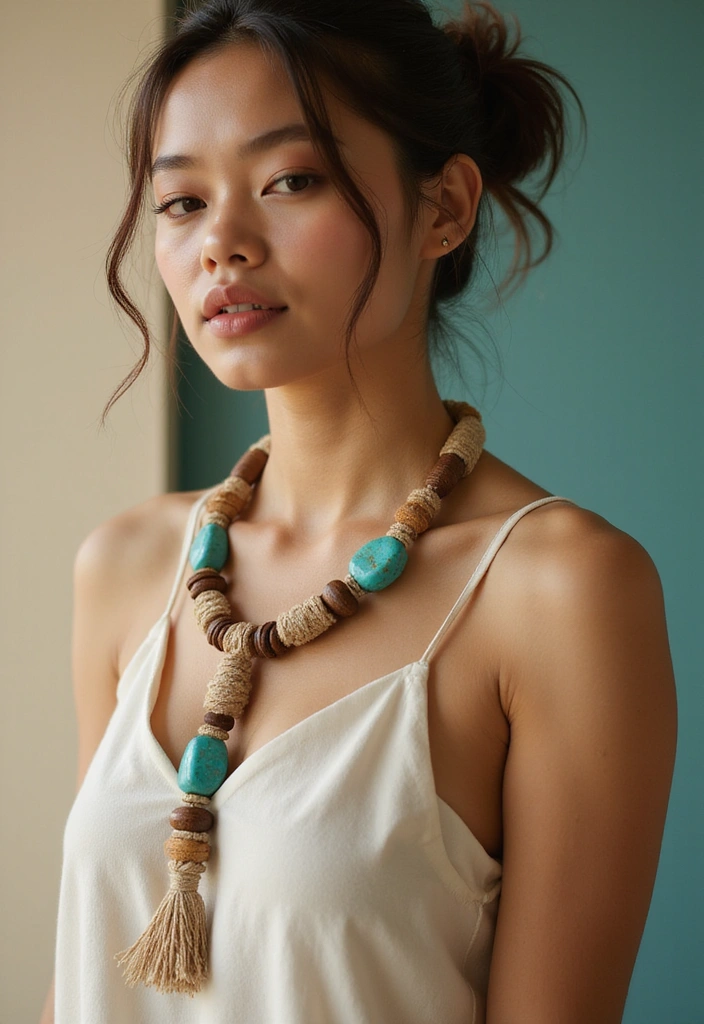 30 Must-Have Stylish Cord Necklaces for Females (You Won't Believe #15!) - 15. The Unexpected Twist