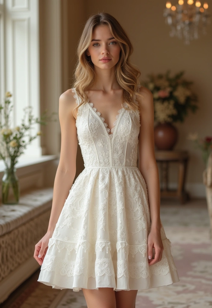 21 Stylish Broderie Anglaise Pieces That Make a Bold Statement (You’ll Love #12!) - 11. Unique Layered Broderie Anglaise Dress