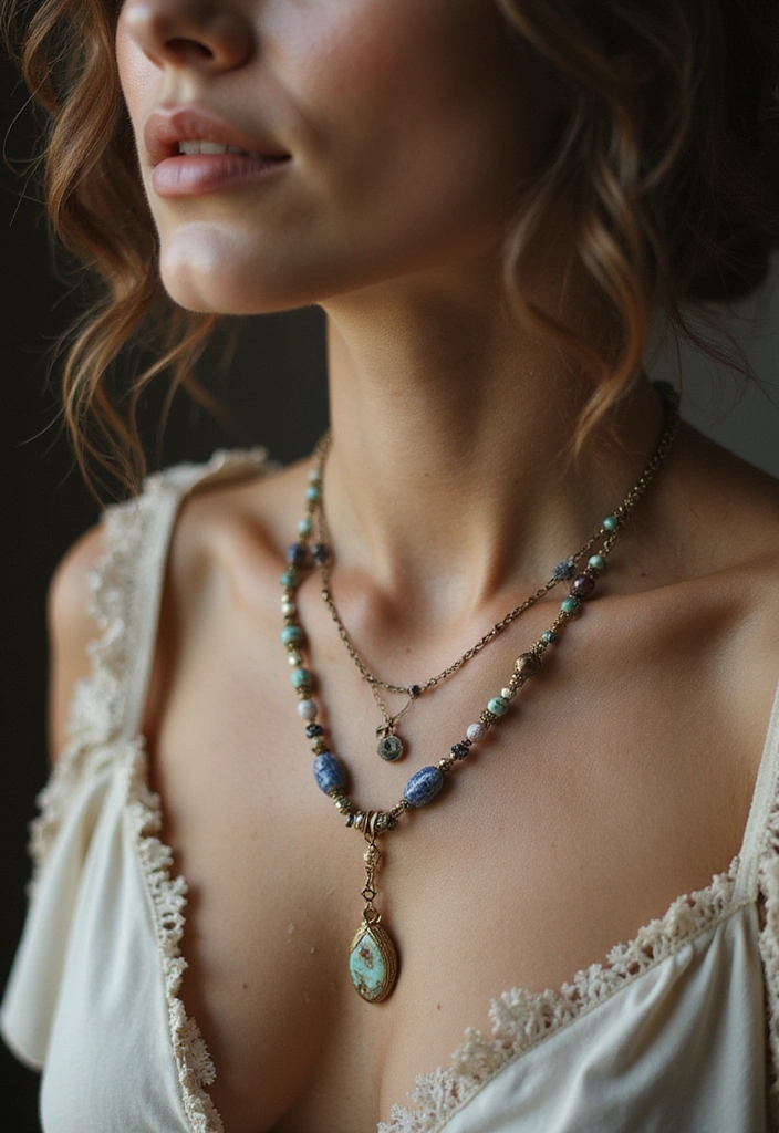 30 Must-Have Stylish Cord Necklaces for Females (You Won't Believe #15!) - 7. Vintage Glam