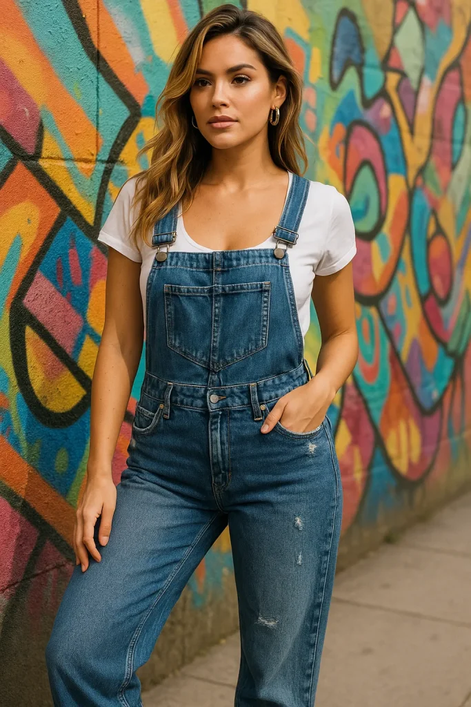 30 Very Stunning Goddess Core Fashion Styles That Will Make You Feel Like a Queen - 23. Stylish Overalls