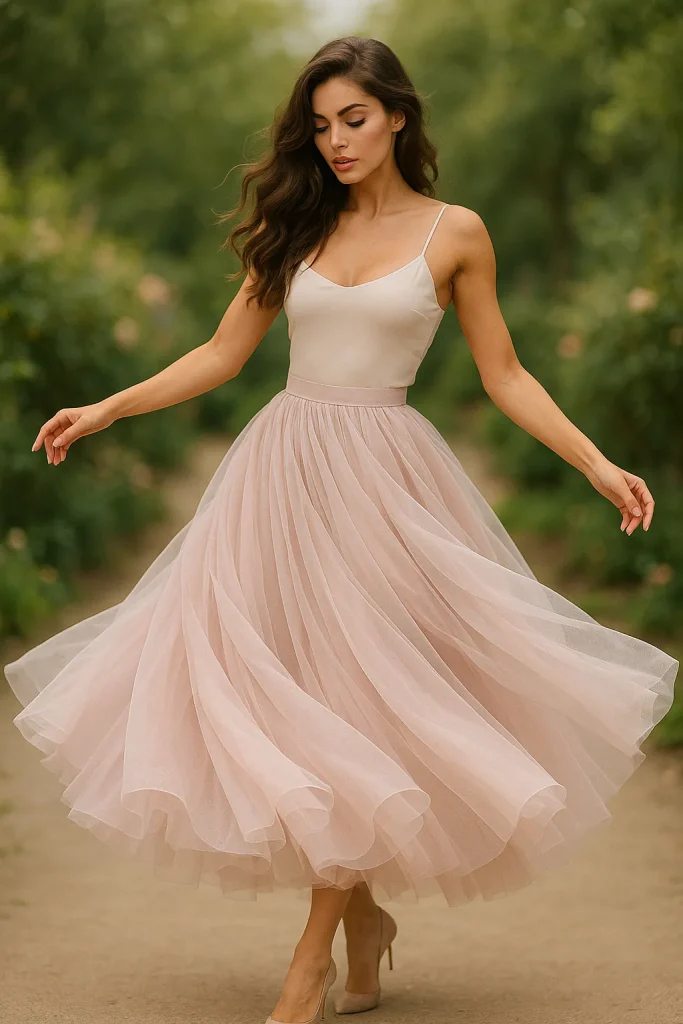 30 Very Stunning Goddess Core Fashion Styles That Will Make You Feel Like a Queen - 22. Elegant Tulle Skirts