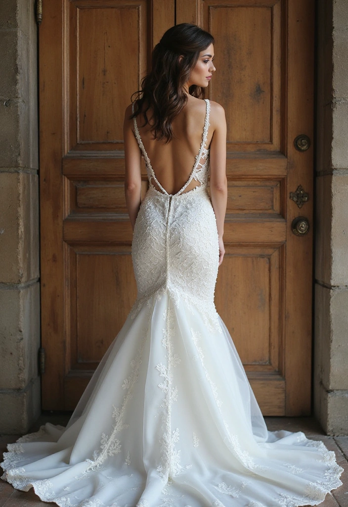 30 Stunning Open Back Wedding Dresses You’ll Want to Say ‘I Do’ In! - 13. Backless Lace-Up