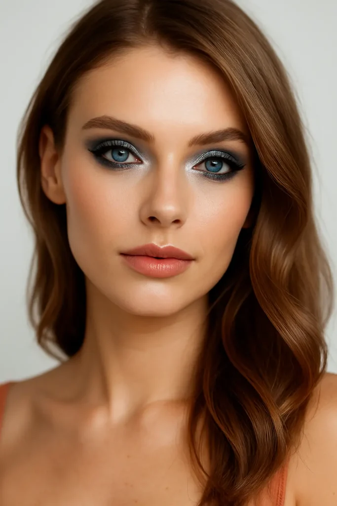 30 Very Stylish Fall Makeup Looks That Will Turn Heads This Season! - 13. Chilly Blue Eyes