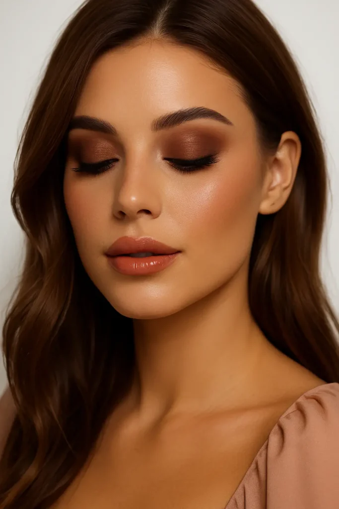 30 Very Stylish Fall Makeup Looks That Will Turn Heads This Season! - 25. Classic Brown with a Modern Twist