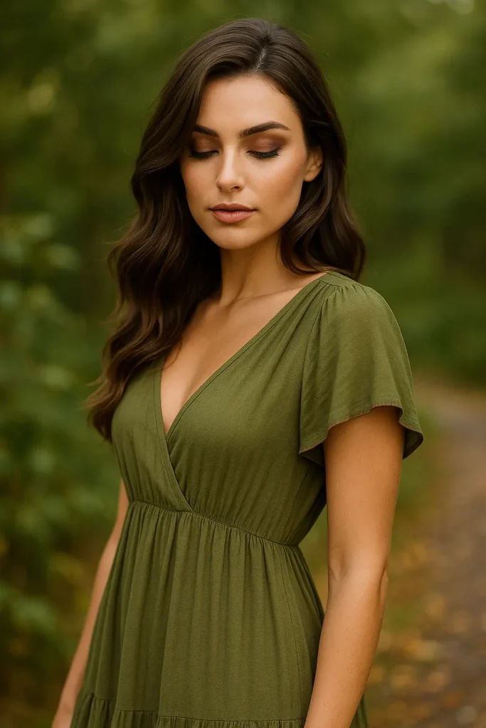 30 Very Stylish Fall Makeup Looks That Will Turn Heads This Season! - 8. Earthy Tones and Greenery