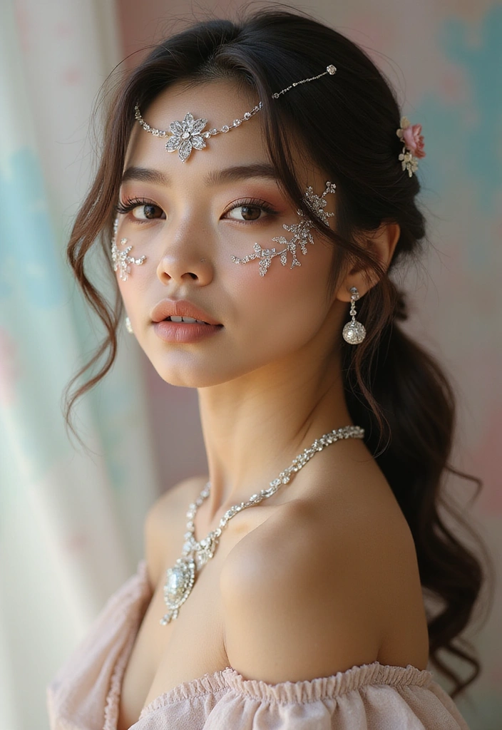 Discover 30 Enchanting Fairy Grunge Outfits You Need to Try Now! - 21. Ethereal Face Accessories