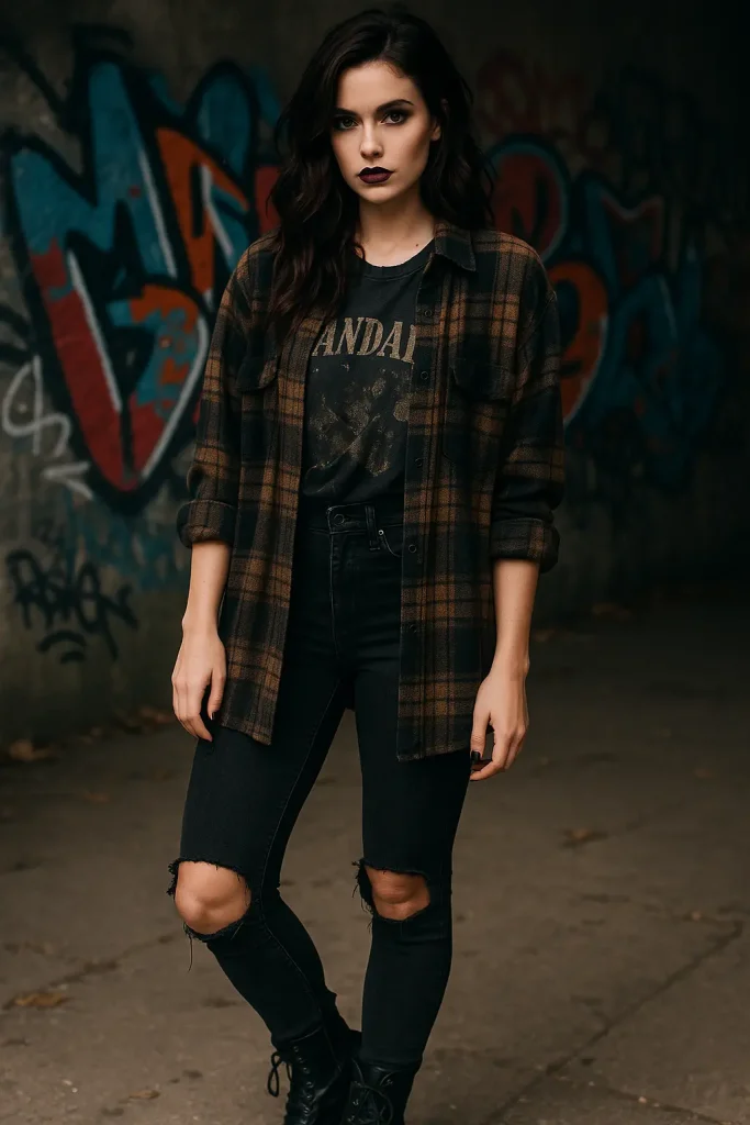 30 Very Stylish Fall Makeup Looks That Will Turn Heads This Season! - 26. Grunge-inspired Looks