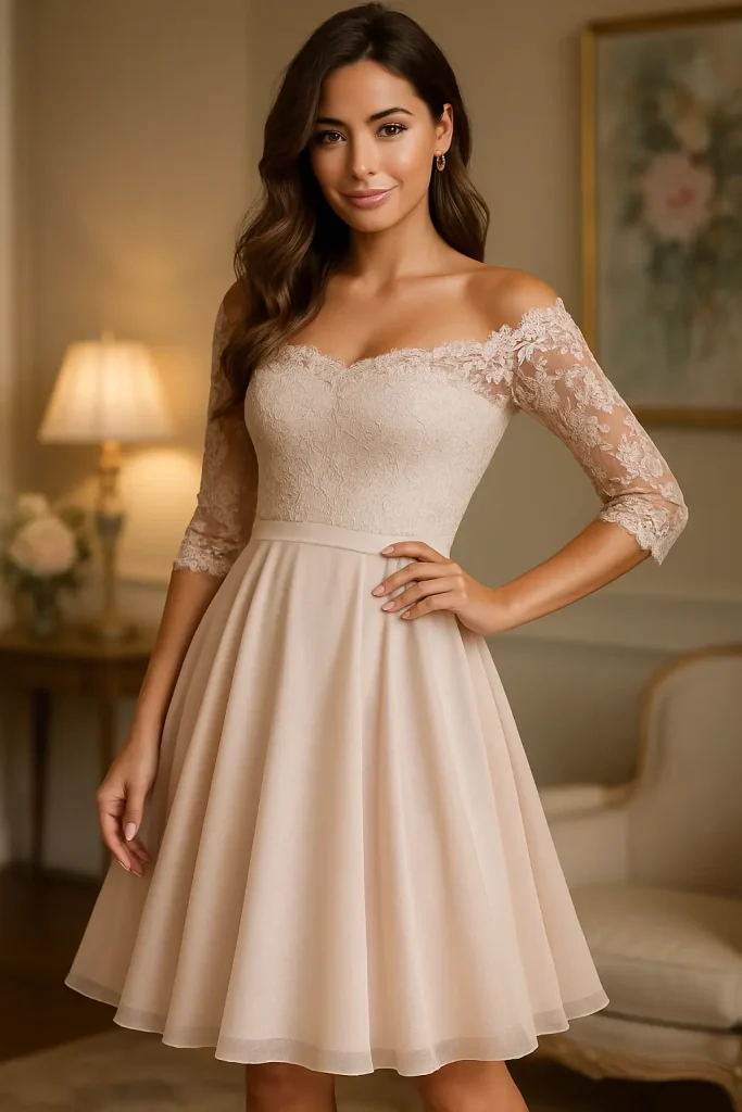 30 Stylish Hoco Looks That'll Make You the Star of the Night (Don't Miss #5) - 24. Elegant Midi Dresses