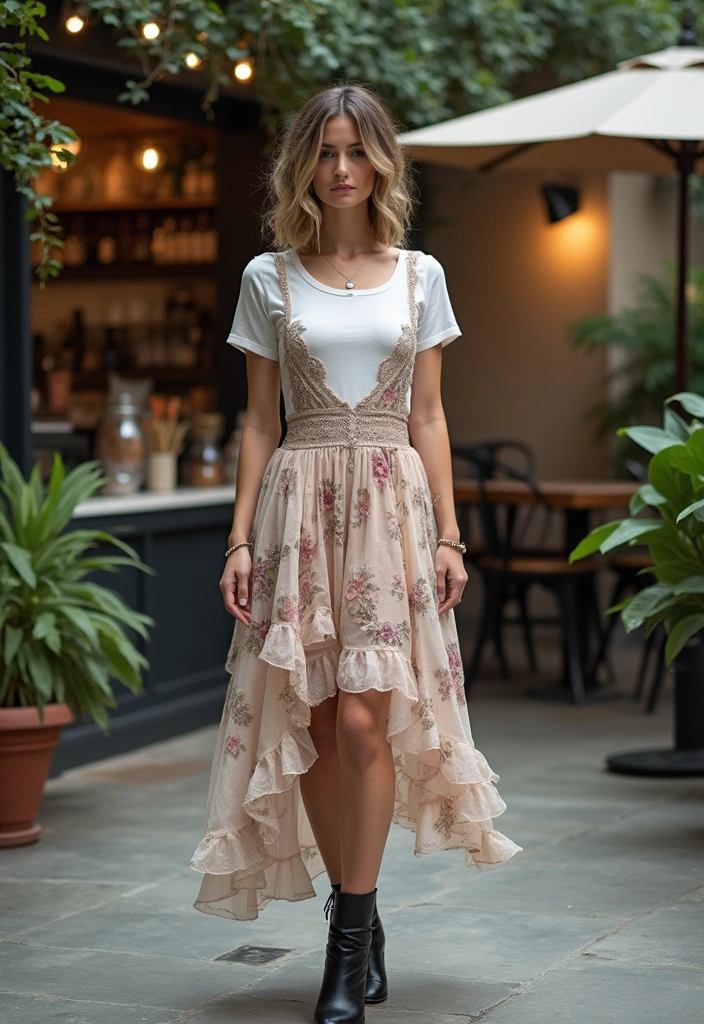 Discover 30 Enchanting Fairy Grunge Outfits You Need to Try Now! - 10. Layered Dresses Over T-Shirts