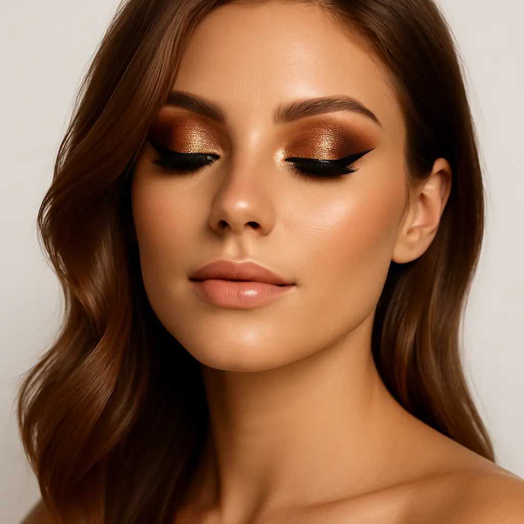 30 Very Stylish Fall Makeup Looks That Will Turn Heads This Season! - 16. Metallic Accents