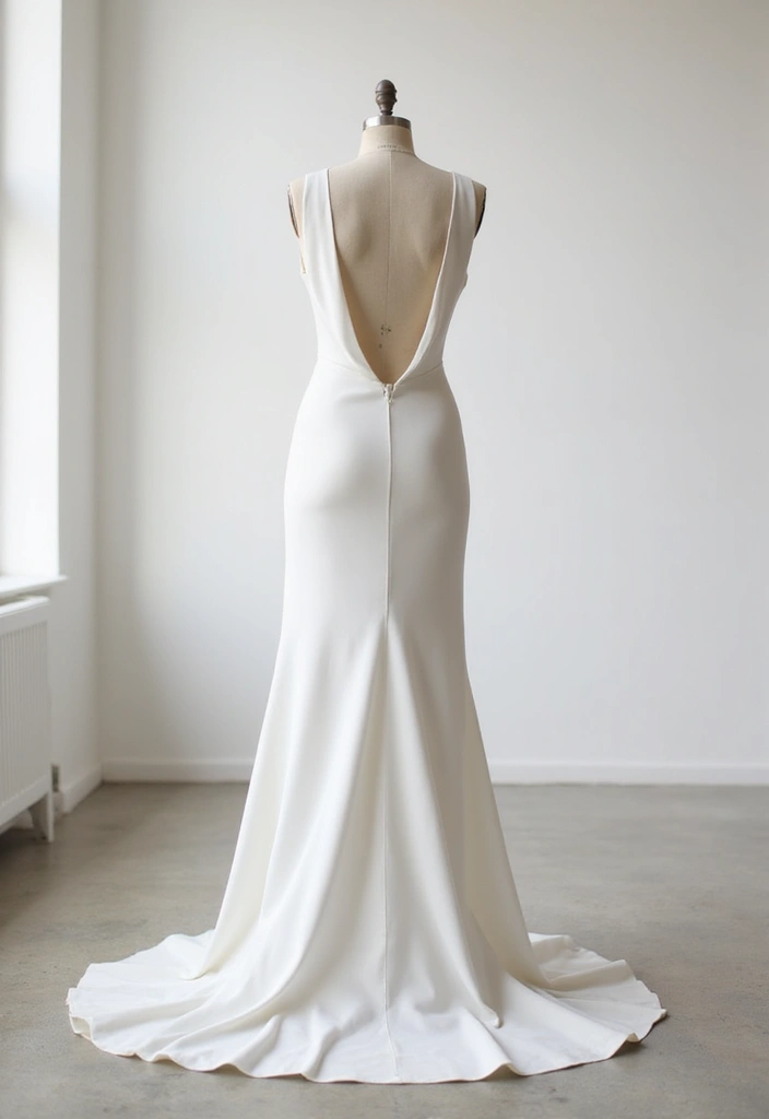 30 Stunning Open Back Wedding Dresses You’ll Want to Say ‘I Do’ In! - 2. Minimalist Open Back Design