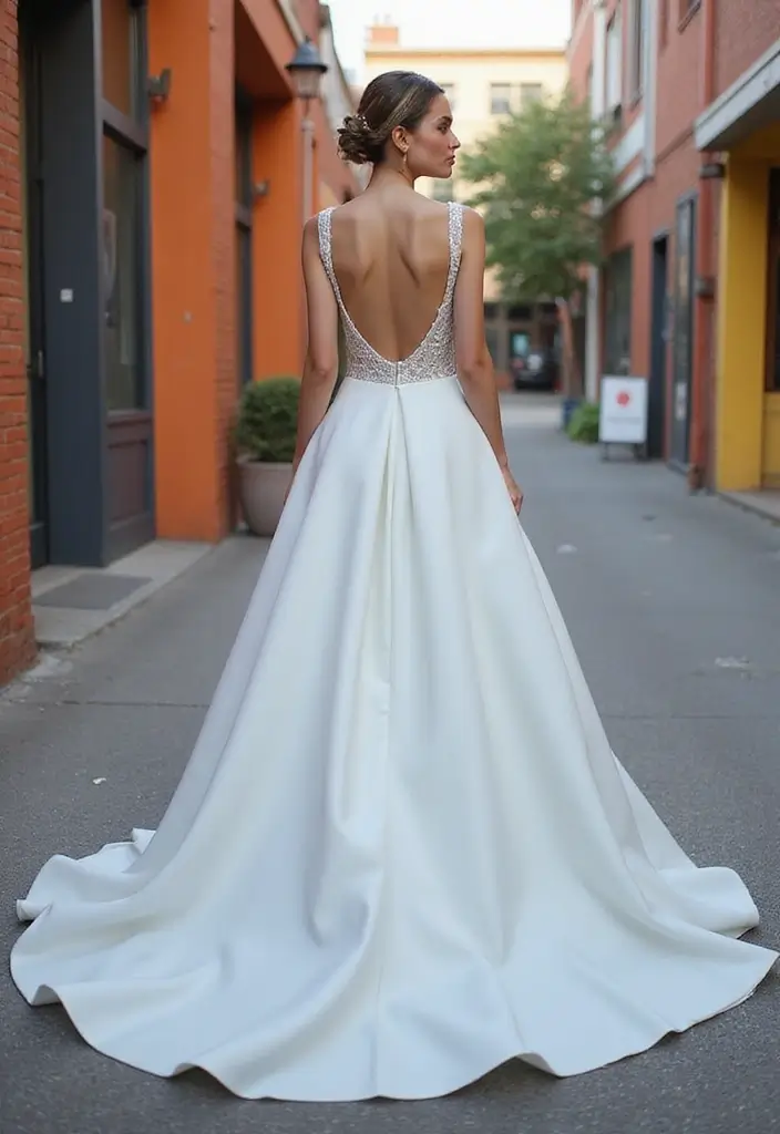 30 Stunning Open Back Wedding Dresses You’ll Want to Say ‘I Do’ In! - 28. Color Block Styles