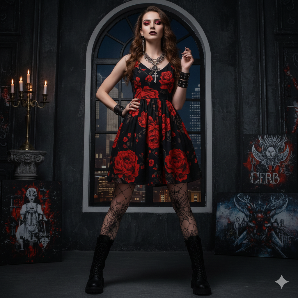 15 Bold Goth Outfits That Make Every Female Feel Like a Total 9. Play with Prints