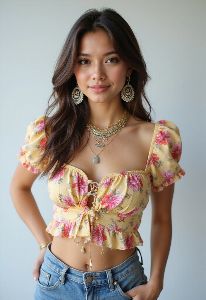 Discover 30 Enchanting Fairy Grunge Outfits You Need to Try Now! - 24. Playful Prints on Basics