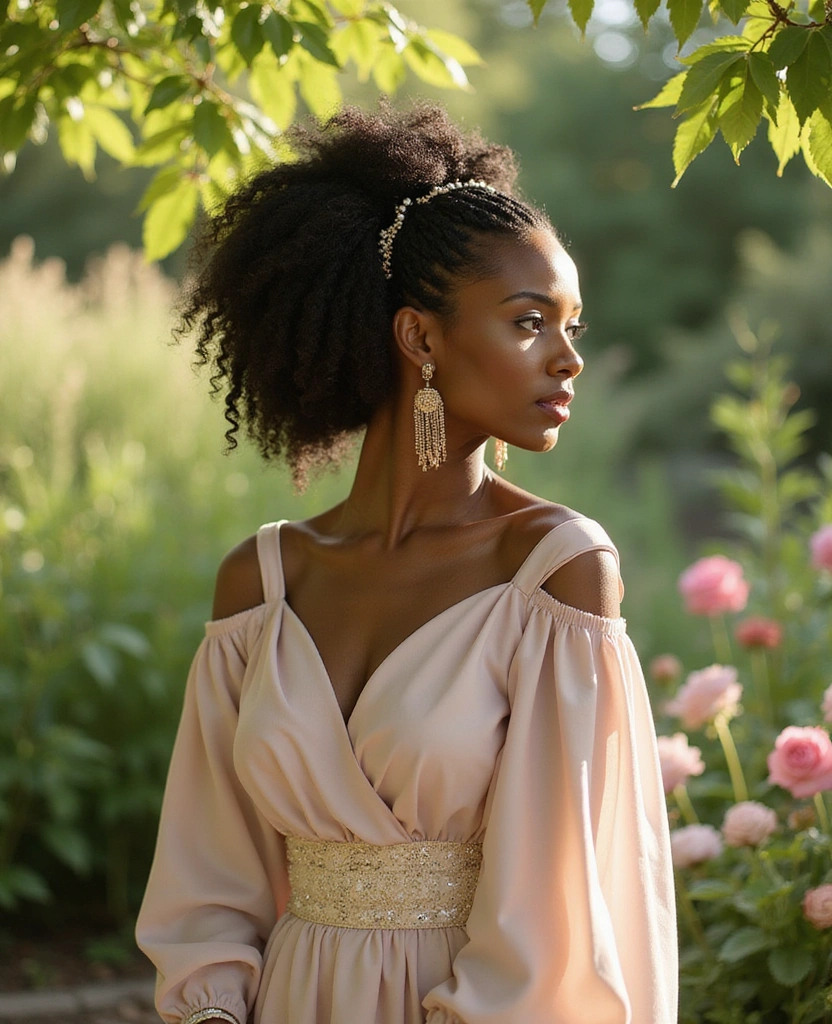 25 Trendy Natural Hairstyles for Black Women That Are Absolutely Stunning  24. Braided Updo
