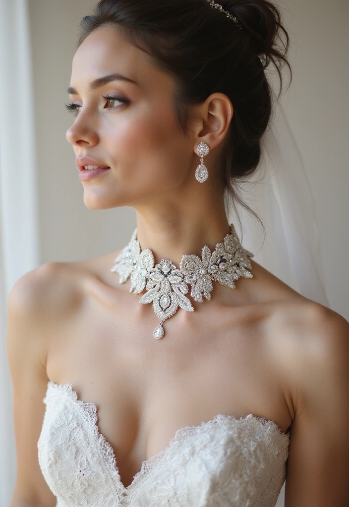 30 Modern Stunning Bridal Jewelry Ideas for a Smokin' Hot Wedding Look. 22. Chic Choker Necklaces