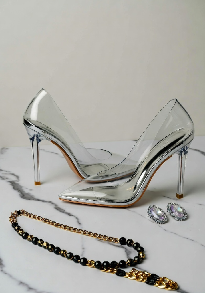 Classic Clear Stilettos Glass Heel