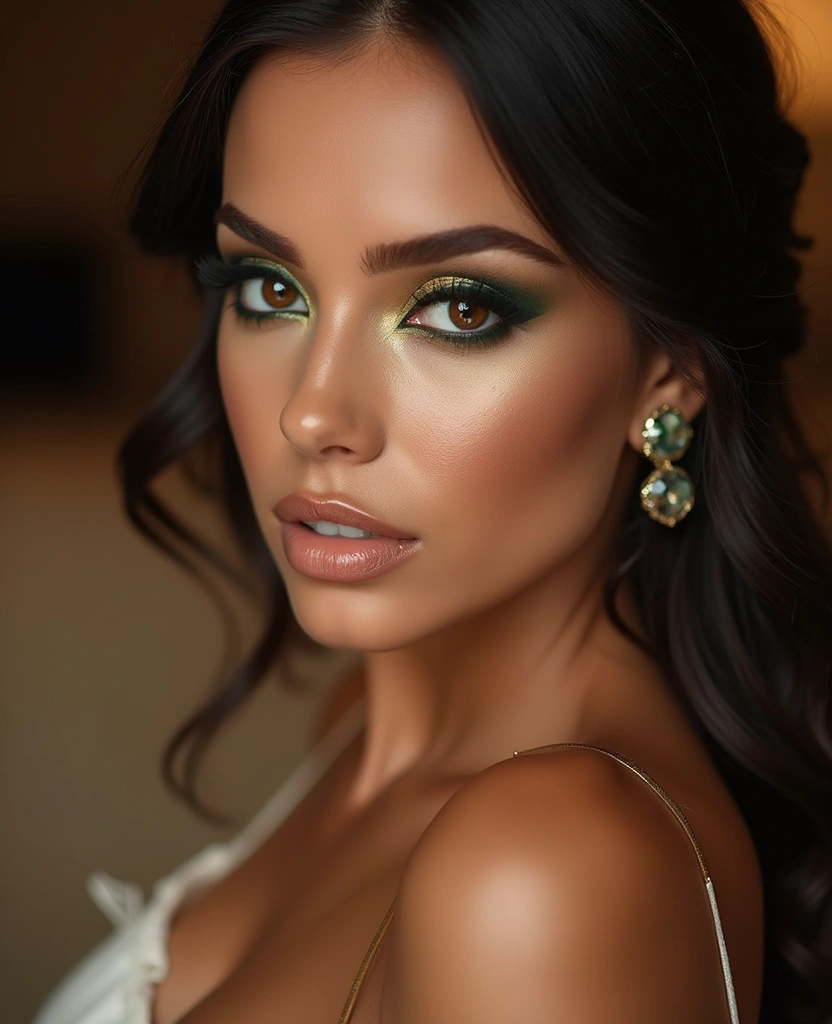 Dramatic Green Glam

