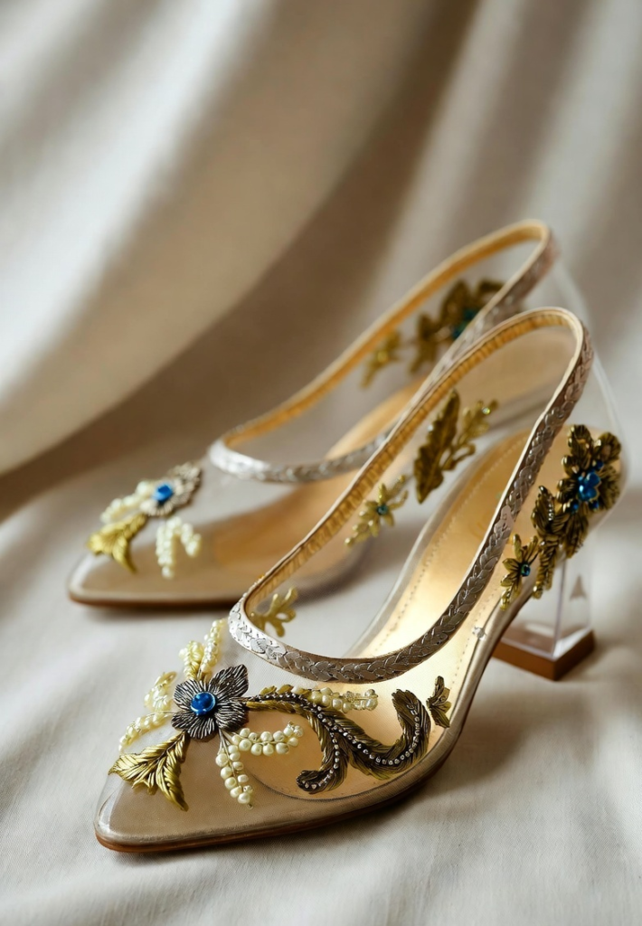 Embellished Glass Slippers