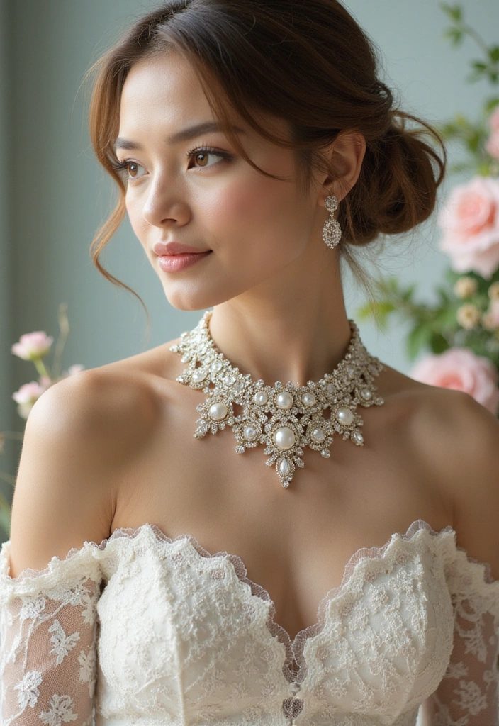 30 Modern Stunning Bridal Jewelry Ideas for a Smokin' Hot Wedding Look. 16. Enchanting Collar Necklaces