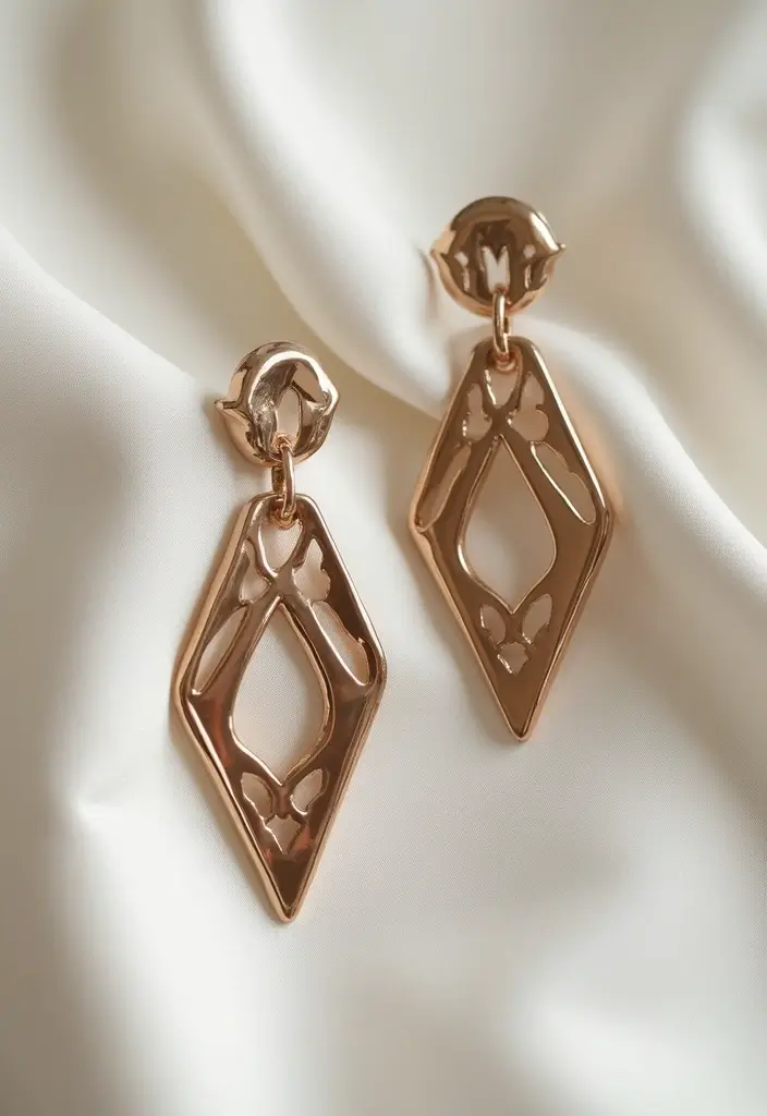 30 Modern Stunning Bridal Jewelry Ideas for a Smokin' Hot Wedding Look. 2. Geometric Statement Earrings