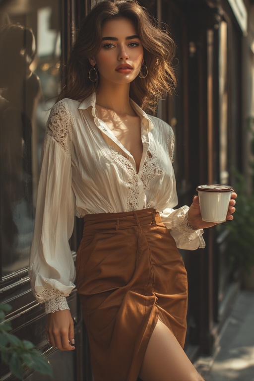 30 Irresistibly Caffeine-Inspired Outfits: Neutral Elegance That Brews Pure Seduction. 3. Mocha Magic