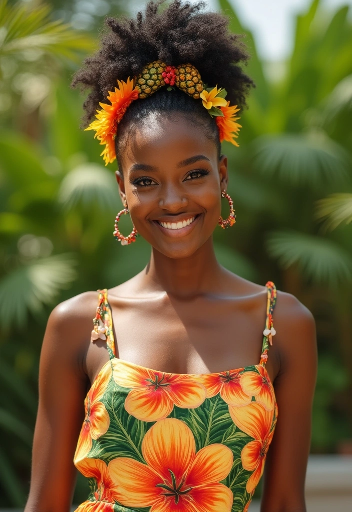 25 Trendy Natural Hairstyles for Black Women That Are Absolutely Stunning 11. Pineapple Updo