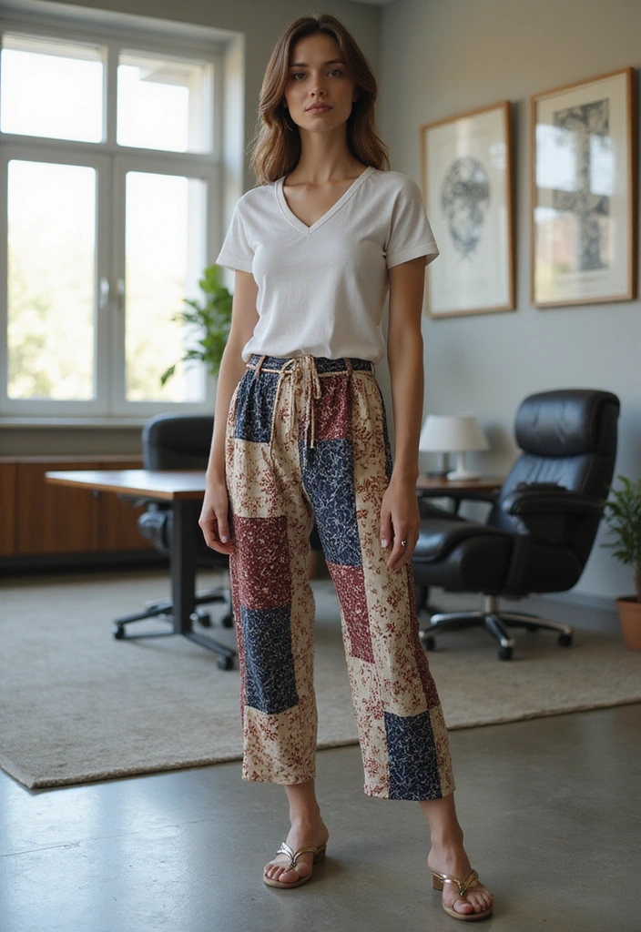 30 Sizzling Patchwork Pieces Looks That Will Steal the Spotlight This Season. 19. Refined Patchwork Dress Pants