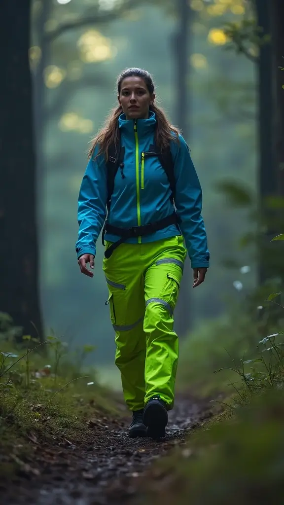 30 Very Stylish Hiking Outfits And Gear For Glamorous women. 25. Reflective Clothing for Safety