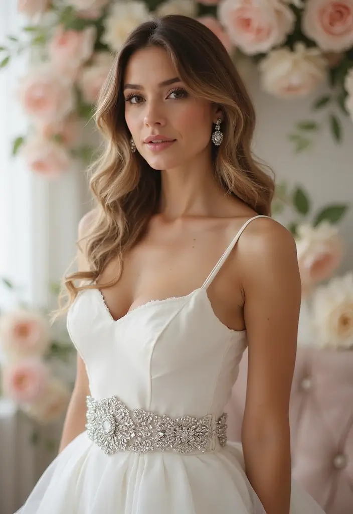 30 Modern Stunning Bridal Jewelry Ideas for a Smokin' Hot Wedding Look. 17. Rhinestone Belts