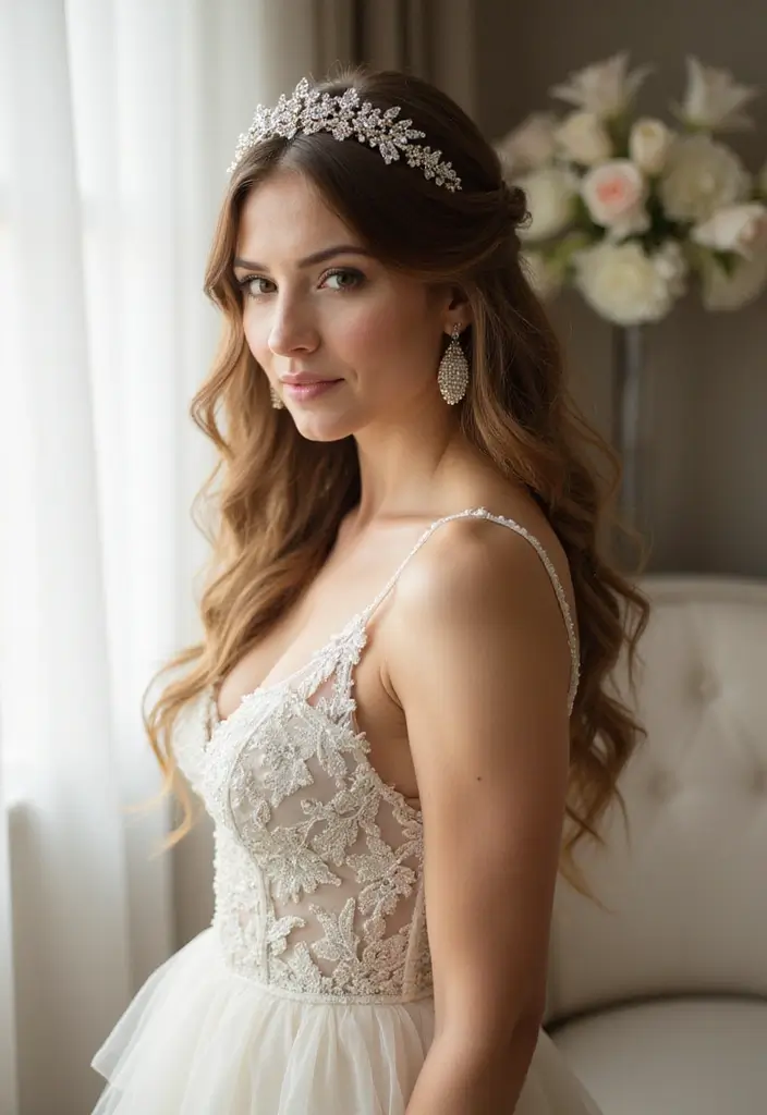 30 Modern Stunning Bridal Jewelry Ideas for a Smokin' Hot Wedding Look. 7. Sparkly Headbands