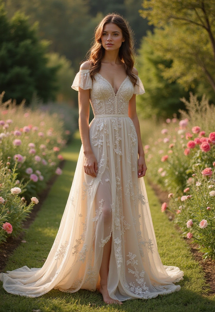 30 Very Charming Female Medievalcore Outfit Ideas That Will Leave You Breathless. 23. The Ethereal Maxi Dress